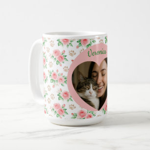 Benutzerdefinierte Foto- und Namens-Wasserfarben-B Kaffeetasse