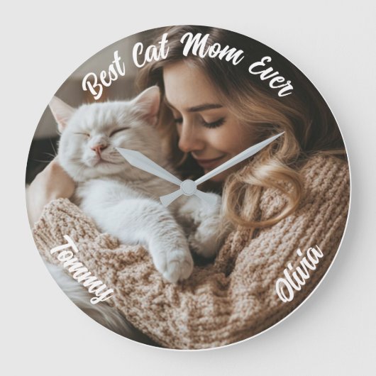 Benutzerdefinierte Foto- und Namensklemme - Gesche Große Wanduhr (Vorderseite)