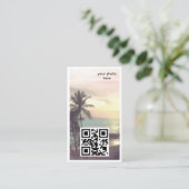 Benutzerdefinierte Foto- und QR-Visitenkarte Visitenkarte (Stehend Vorderseite)