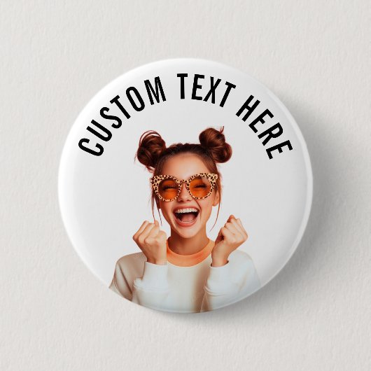 Benutzerdefinierte Foto- und Text-Anstecknadel/ Button (Vorderseite)