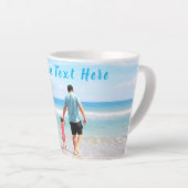 Benutzerdefinierte Foto- und Text-Latte-Tasse - Ei Milchtasse (Rechte Ecke)