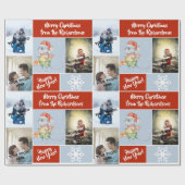 Benutzerdefinierte Foto und Text mit niedlicher Sa Geschenkpapier (Flach)