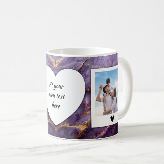 Benutzerdefinierte Foto- und Text-Tasse - Elegante Kaffeetasse (VorderseiteRechts)