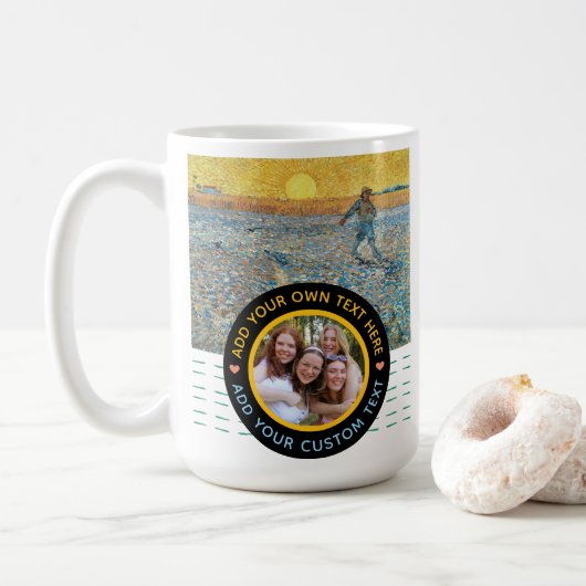 Benutzerdefinierte Foto- und Text-Tasse - künstler Kaffeetasse (Mit Donut)