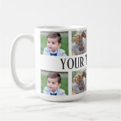 Benutzerdefinierte Foto- und Text-Tasse, Personali Kaffeetasse (Links)