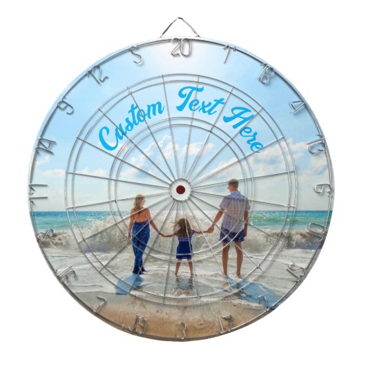 Benutzerdefinierte Foto- und Textdatenträger Dartscheibe (vorne)