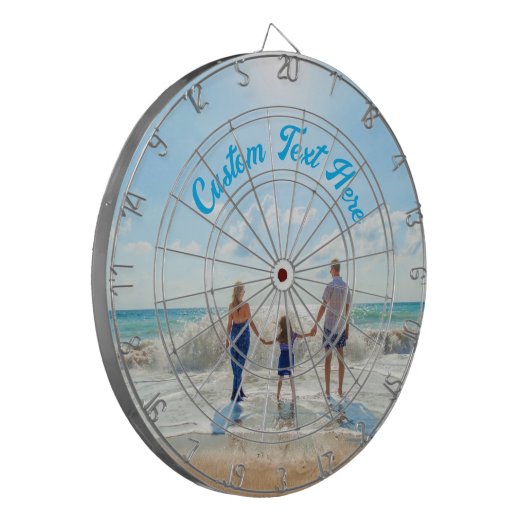 Benutzerdefinierte Foto- und Textdatenträger Dartscheibe (Vorderseite Links)