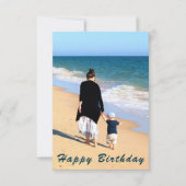 Benutzerdefinierte Foto- und TextGeburtstagskarte (Vorderseite)