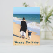 Benutzerdefinierte Foto- und TextGeburtstagskarte (Stehend Vorderseite)