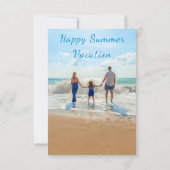 Benutzerdefinierte Foto- und Textsommerkarte (Rückseite)