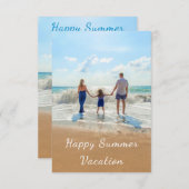 Benutzerdefinierte Foto- und Textsommerkarte (Vorne/Hinten)