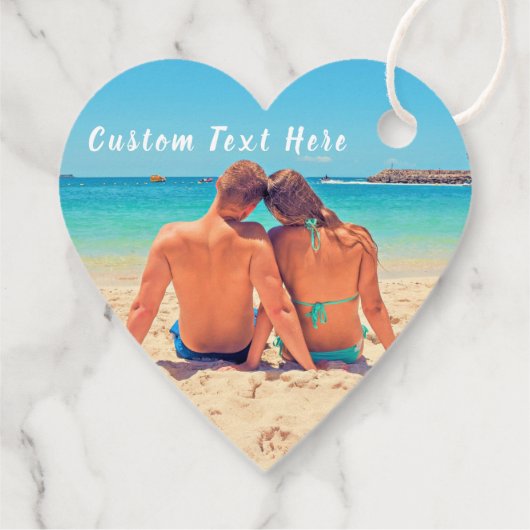 Benutzerdefinierte Foto- und Textübergabefelder ke Geschenkanhänger (Rückseite)