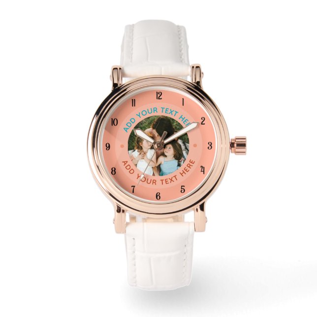 ⌚ Benutzerdefinierte Foto- und Textüberwachung | P Armbanduhr (Vorderseite)