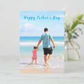 Benutzerdefinierte Foto- und Textvatertagskarte (Stehend Vorderseite)