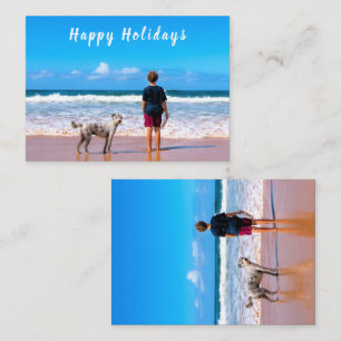 Benutzerdefinierte Foto-Urlaubskarte Personalisier Mitteilungskarte