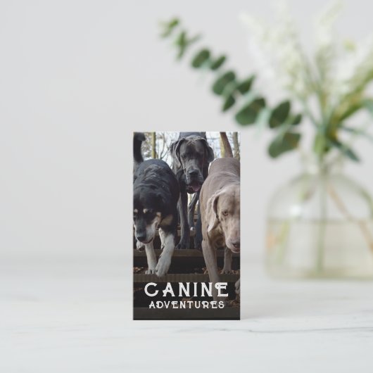 Benutzerdefinierte Foto-Visitenkarte für Hunde Wal Visitenkarte (Stehend Vorderseite)