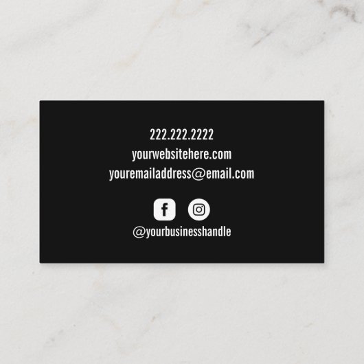 Benutzerdefinierte Foto-Visitenkarte Visitenkarte (Rückseite)