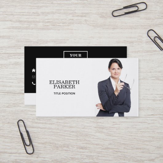 Benutzerdefinierte Foto-Visitenkarte Visitenkarte (Vorderseite/Rückseite Beispiel)