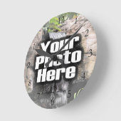 Benutzerdefinierte Foto-Vollfarbuhr mit Zahlen Runde Wanduhr (Winkel)