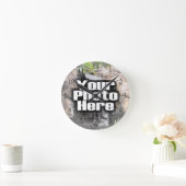 Benutzerdefinierte Foto-Vollfarbuhr mit Zahlen Runde Wanduhr (Zuhause)