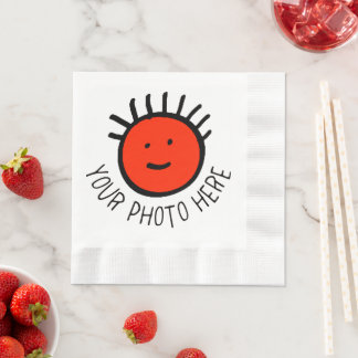 Benutzerdefinierte Foto-Vorlage für weiße Lunch-Pa Serviette