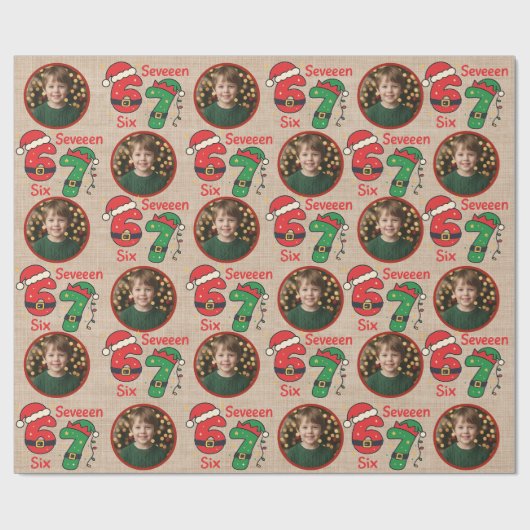 Benutzerdefinierte Foto-Weihnachtsgeschenkverpacku Geschenkpapier (Flach)