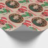 Benutzerdefinierte Foto-Weihnachtsgeschenkverpacku Geschenkpapier (Ecke)