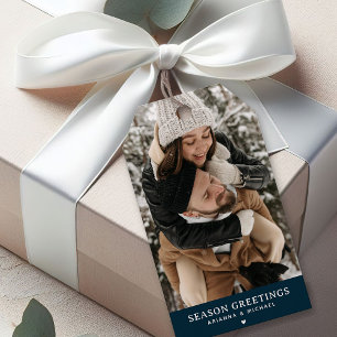 Benutzerdefinierte Foto-Weihnachtsgrüße Geschenkanhänger