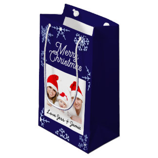 Benutzerdefinierte Foto-Weihnachtsschneeflocken Pe Kleine Geschenktüte