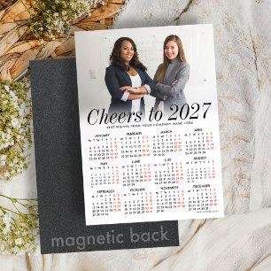 Benutzerdefinierte Foto Weißkalender 2026 Magnetka Magneteinladung