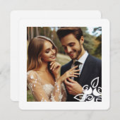 Benutzerdefinierte Foto Weißrosen Elegante Verlobu (Vorne/Hinten)