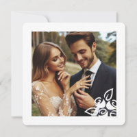 Benutzerdefinierte Foto Weißrosen Elegante Verlobu