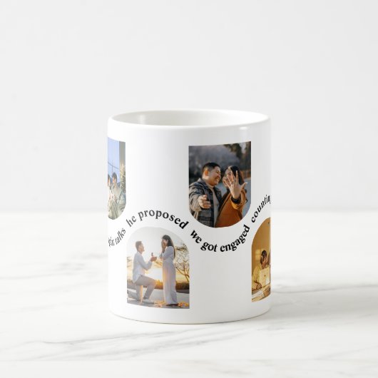 Benutzerdefinierte Foto-Zeitleiste - Hochzeitgesch Kaffeetasse (Mittel)