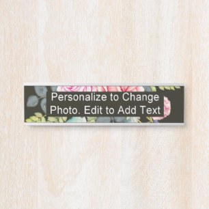 Benutzerdefinierte Fotoarbeit Name Schule Büro Zuh Türschild