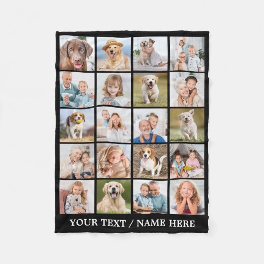 Benutzerdefinierte FotoCollage 20 Personalisiert S Fleecedecke (Vorderseite)