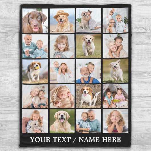 Benutzerdefinierte FotoCollage 20 Personalisiert S Fleecedecke