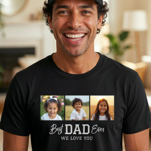 Benutzerdefinierte Fotocollage Bester Vater Aller T-Shirt