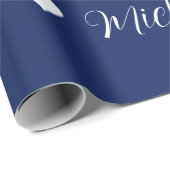 Benutzerdefinierte FotoCollage | Bester Vater je Geschenkpapier (Rolleneckpunkt)