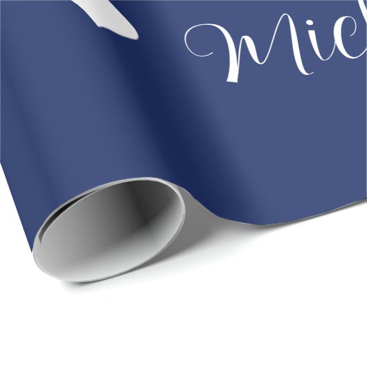 Benutzerdefinierte FotoCollage | Bester Vater je Geschenkpapier (Rolleneckpunkt)