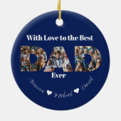 Benutzerdefinierte FotoCollage | Bester Vater je Keramik Ornament (Hinten)