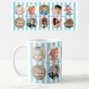 Benutzerdefinierte Fotocollage Familienbild Blau g Kaffeetasse