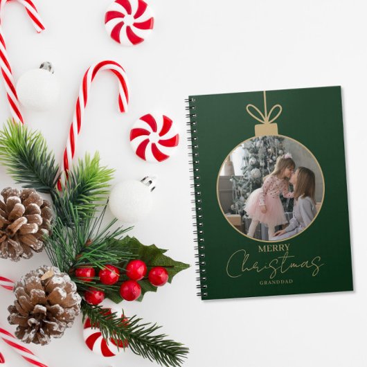 benutzerdefinierte Fotocollage Frohe Weihnachten C Notizblock