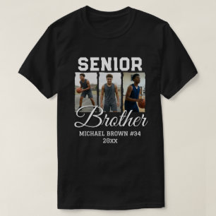 Benutzerdefinierte Fotocollage für Senior Brother T-Shirt