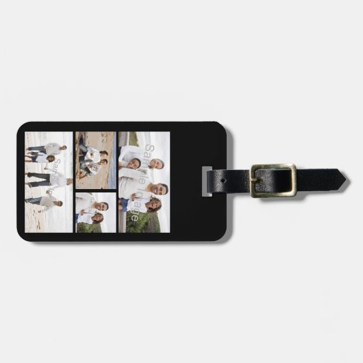 Benutzerdefinierte FotoCollage Gepäckanhänger (Vorderseite horizontal)