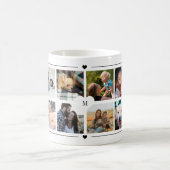 Benutzerdefinierte Fotocollage Herz monogrammiert Kaffeetasse (Mittel)