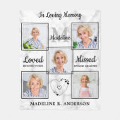 Benutzerdefinierte FotoCollage in Love Memory Memo Fleecedecke (Vorderseite)