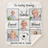 Benutzerdefinierte FotoCollage in Love Memory Memo Sherpadecke (Vorderseite)