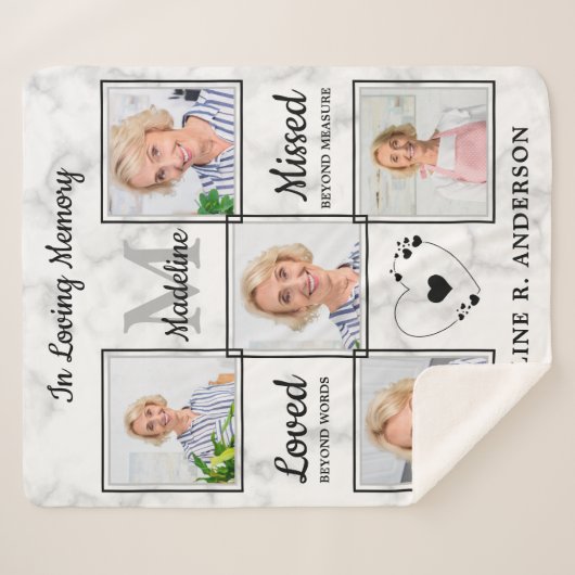 Benutzerdefinierte FotoCollage in Love Memory Memo Sherpadecke (Vorderseite (Horizontal))