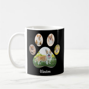 Benutzerdefinierte Fotocollage mit Pfotenabdruck Kaffeetasse