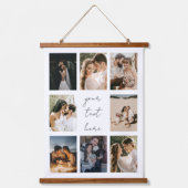 Benutzerdefinierte Fotocollage Personalisiertes Bi Wandteppich Mit Holzrahmen (Vorderseite)